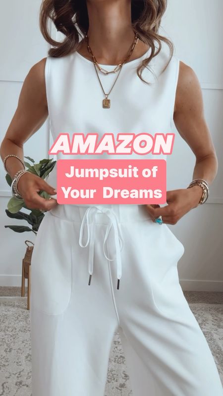 ✨This jumpsuit is seriously the softest material. I can’t believe it’s Amazon! Dress up or down. 

✨Comes in tons of colors! Fits true to size. I’m wearing a small. 

#LTKVideo #LTKfindsunder50 #LTKstyletip