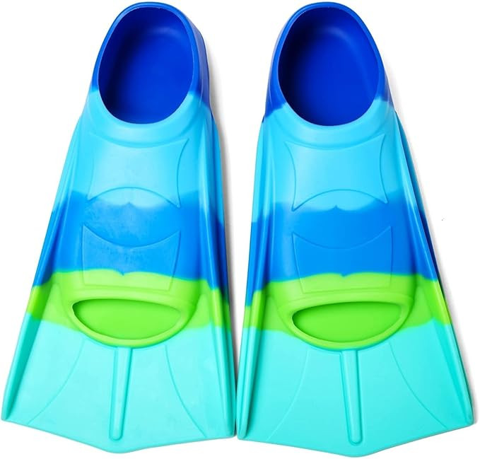 Kids Swim Fins,Short Kids Fins Youth Swimming Flippers for Lap Swimming Training for Children Gir... | Amazon (US)