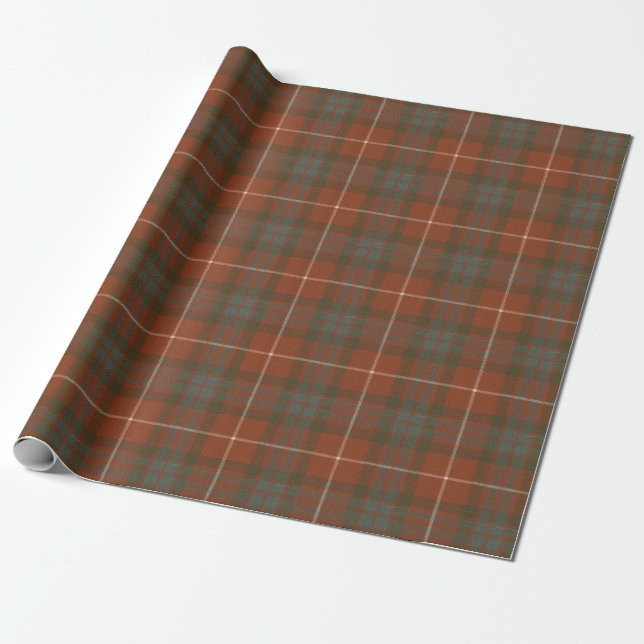 Fraser Red Weathered Scottish Tartan Wrapping Paper | Zazzle | Zazzle