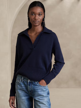 Luna Cashmere Sweater Polo | Banana Republic (US)