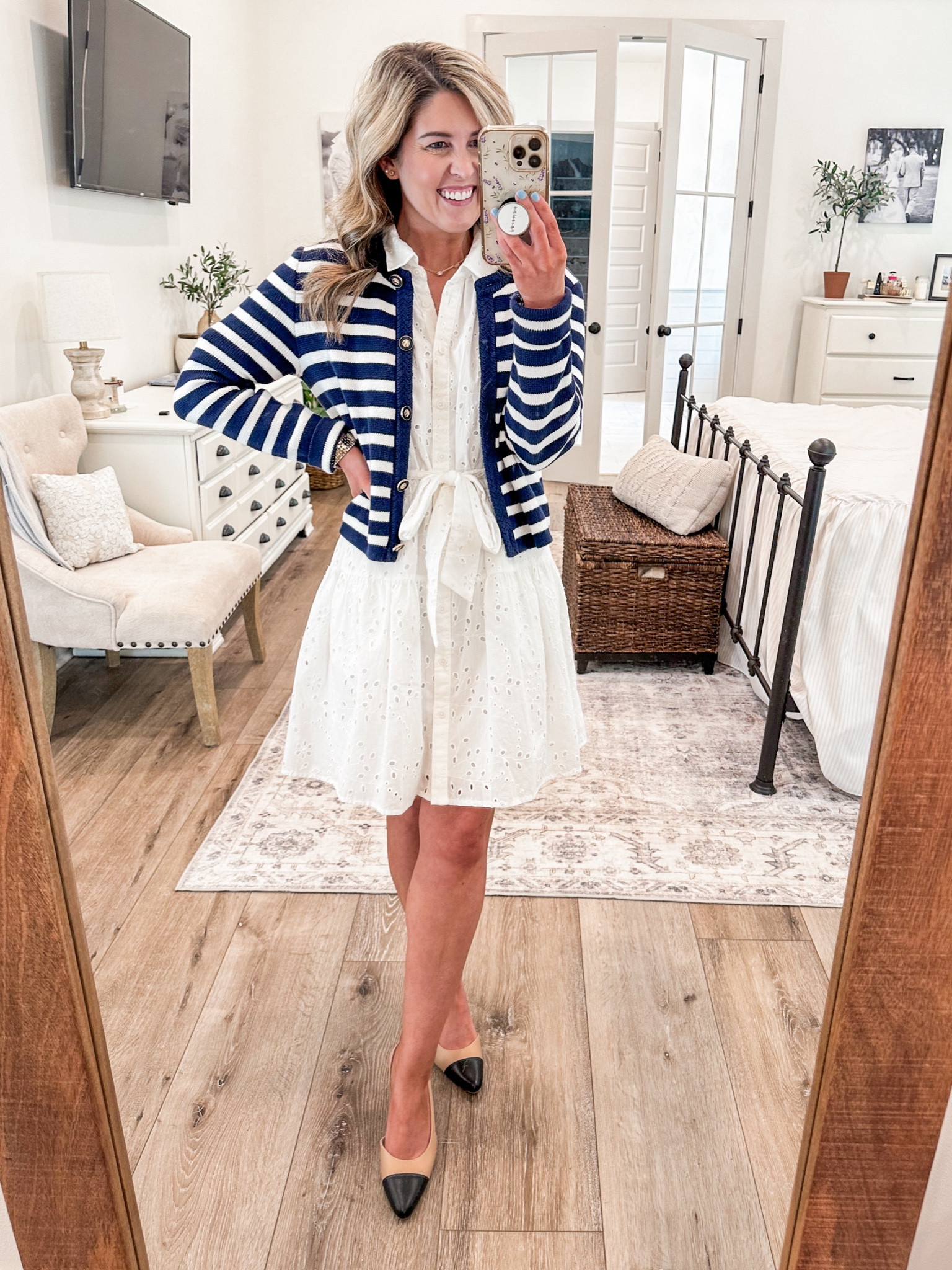 Monday Work Outfit✨

This cute eyelet dress is very limited in sizes but I found a few similar! 

Lady jacket cardigan- xs tts, 61% off 

Cap toe heels- size 5.5, go down 1/2 size if you’re in between

Work outfit, spring dresses, white dress, spring dress, spring outfit, workwear, spring work dresss

#LTKSeasonal #LTKsalealert #LTKworkwear