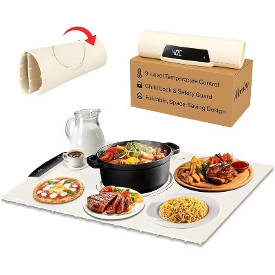 Electric Food Warmer Tray – Extra Large Roll-Up Warming Mat with Adjustable Temperature Control for Parties & Buffets | Target