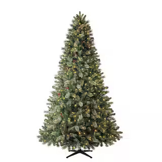 Home Accents Holiday 7.5 ft Westwood White Fir LED Pre-Lit Artificial Christmas Tree with 650 War... | The Home Depot