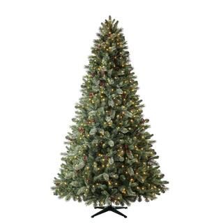Home Accents Holiday 7.5 ft Westwood White Fir LED Pre-Lit Artificial Christmas Tree with 650 War... | The Home Depot