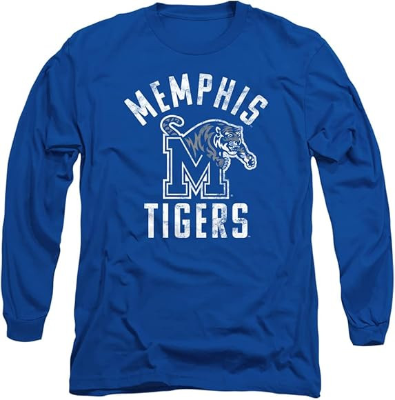 University of Memphis Official Memphis Tigers Logo Unisex Adult Long-Sleeve T Shirt | Amazon (US)
