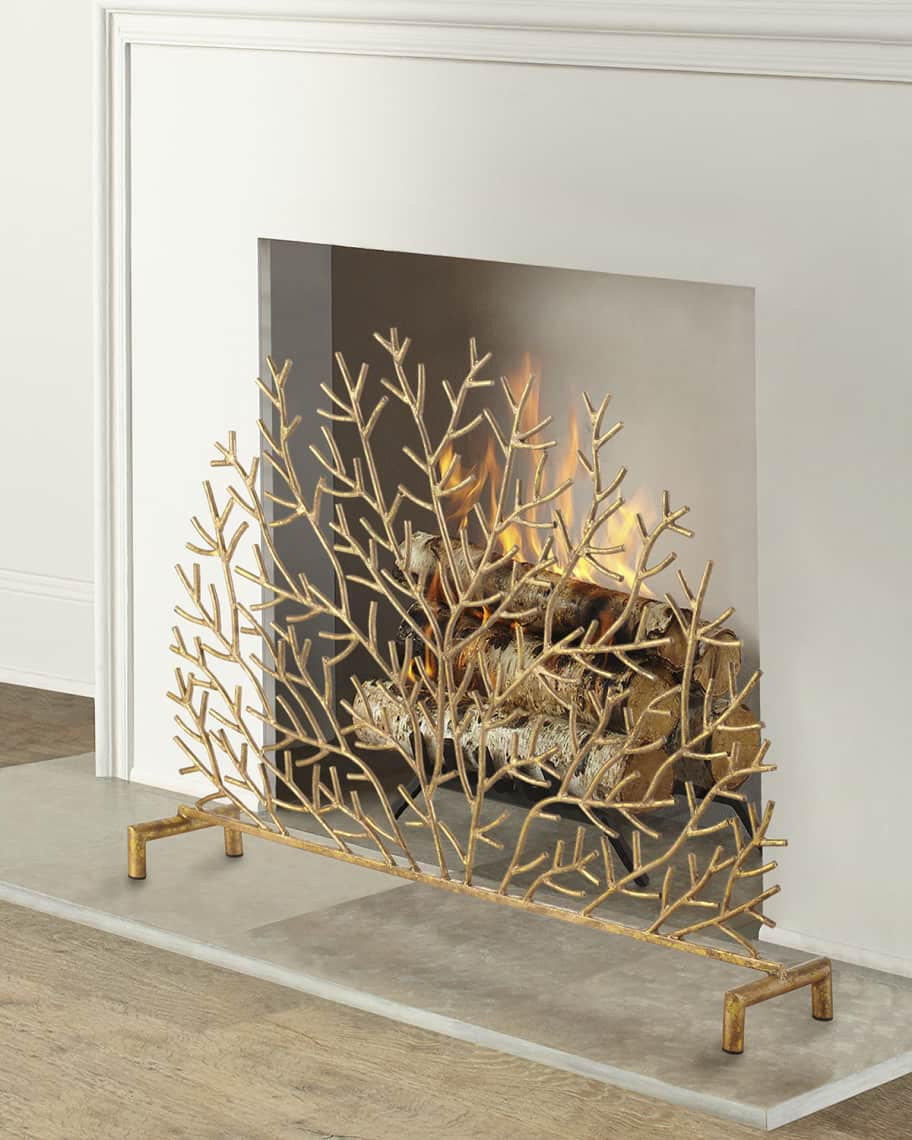 Coral Design Decorative Fireplace Screen | Neiman Marcus