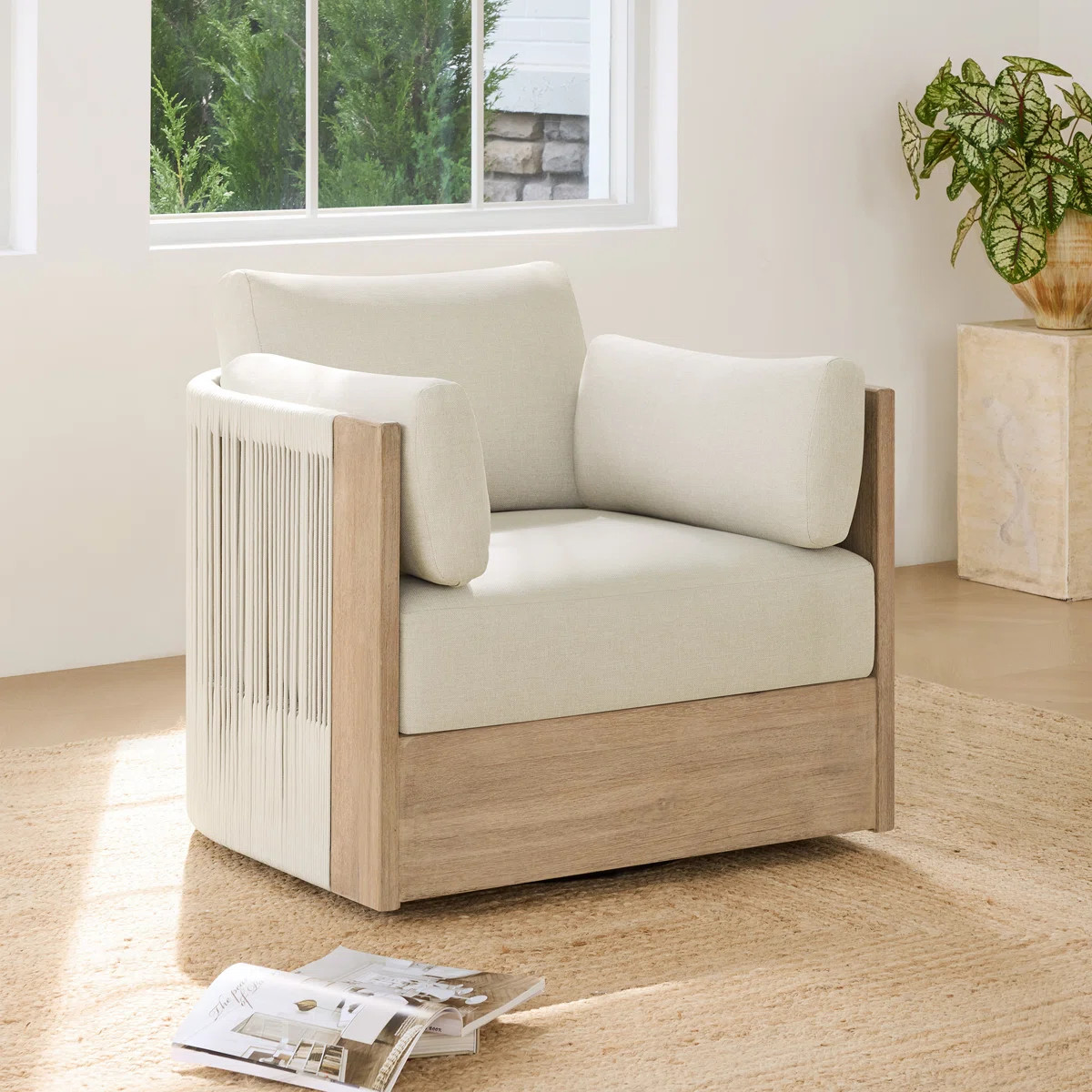 Swivel Upholstered Armchair | Wayfair North America
