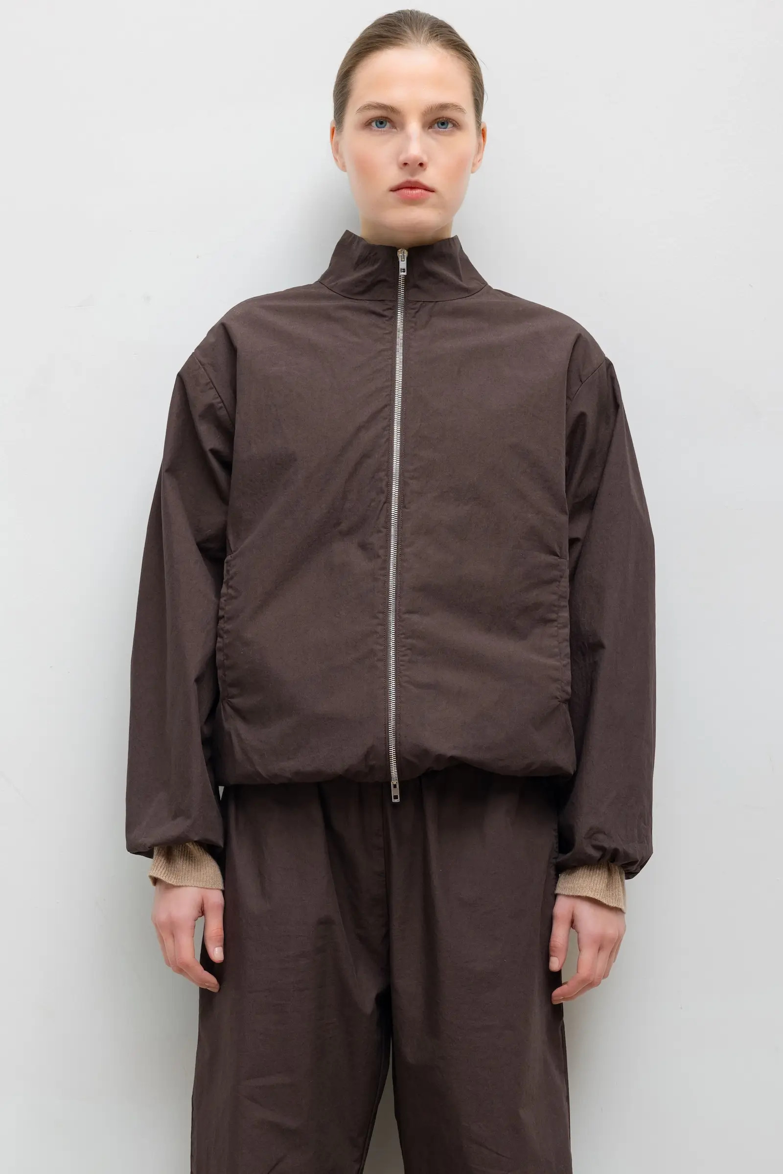 LESET Kyoto Windbreaker in Chocolate in Cotton | LESET