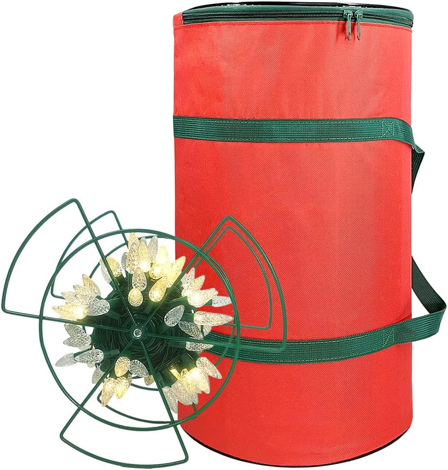 Sattiyrch Christmas Light Storage Bag - with 4 Metal Reels to Store A Lot of Holiday Christmas Li... | Amazon (US)