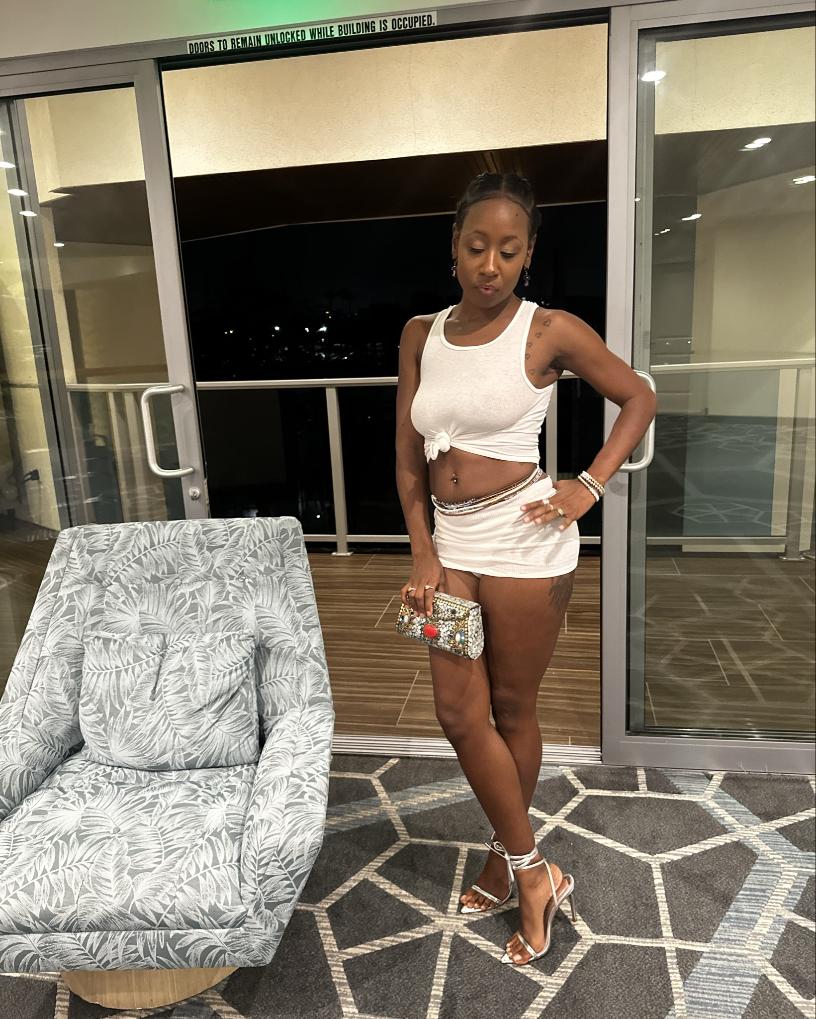 Hanes Tank Top cut in half to make the cutest skirt set. Matched with Silver Wrap Around Heel.

#LTKParties #LTKFindsUnder50 #LTKShoeCrush