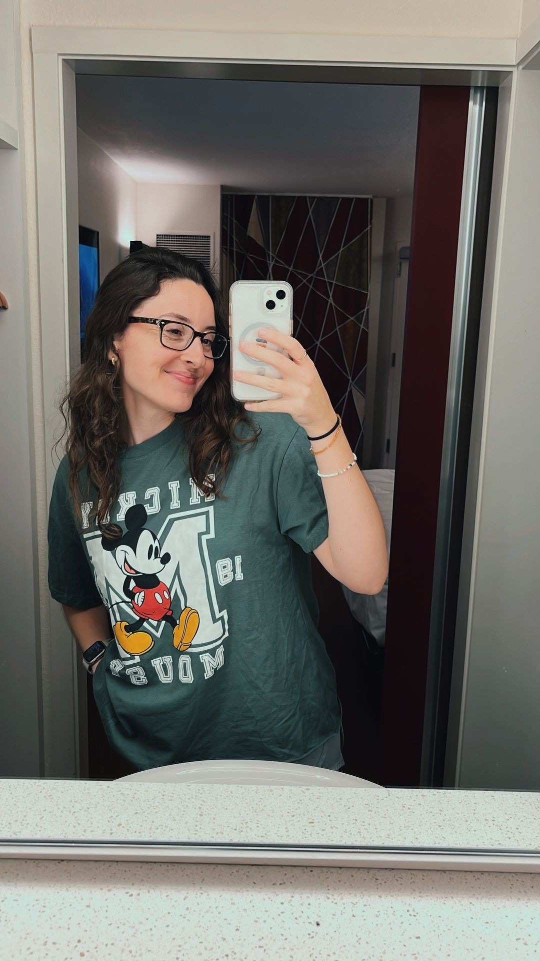Once you click the link it does show the right shirt! Super soft green Mickey shirt 💚

#LTKTravel #LTKgrwm #LTKootd
