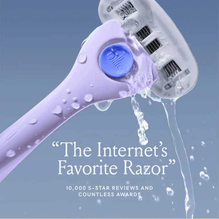 Billie Women’s Razor Kit - 1 Handle + 2 Blade Refills + Magnetic Holder - DreamPop | Walmart (US)