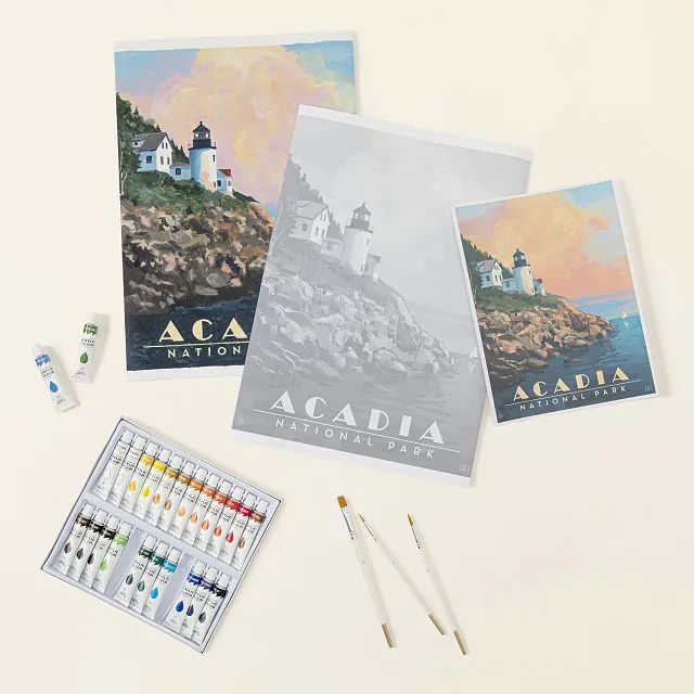 National Parks Paint by Shadows Kit | UncommonGoods