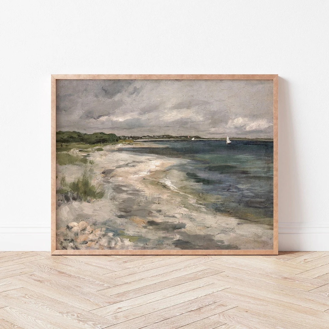 Seascape Fine Art Print | Vintage Coastal Sea View | Victorian Oil Painting | Wall Decor | A2, A3... | Etsy (US)
