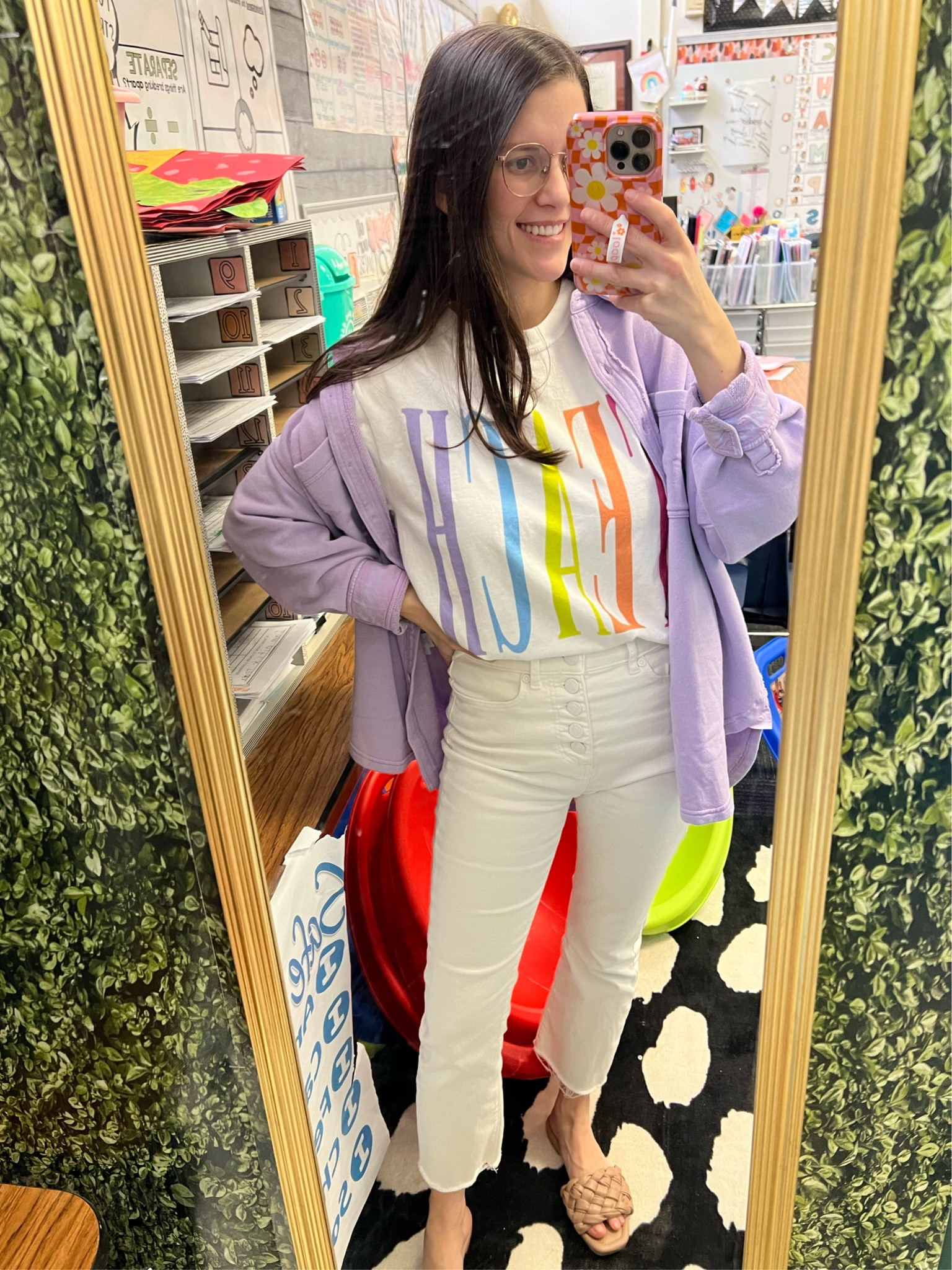 Teacher style 
Teacher outfit
Teacher tee
Aerie 

#LTKSpringSale #LTKsalealert