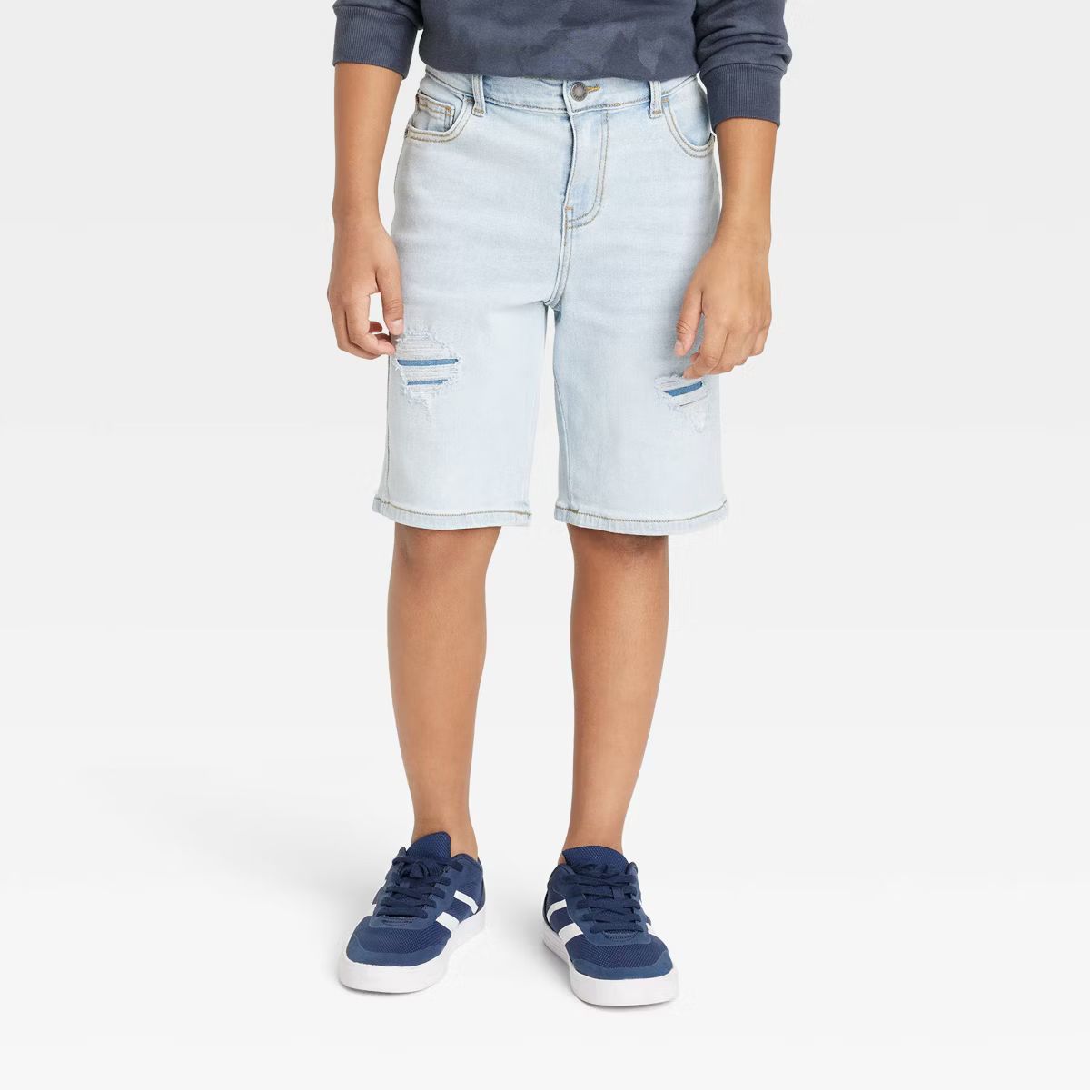 Boys' Destructed Bermuda Jean Shorts - art class™ | Target