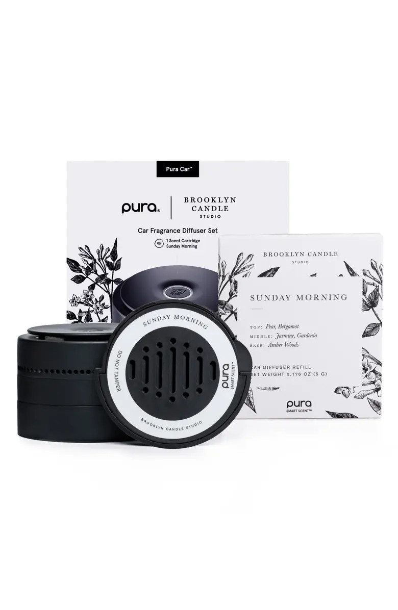x Brooklyn Candle Studio Sunday Morning Car Fragrance Diffuser Set | Nordstrom