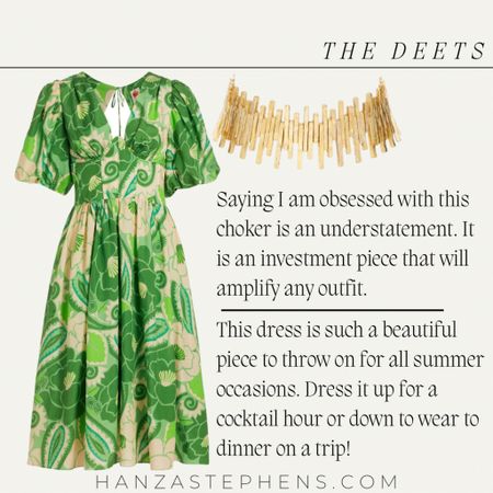The details: dress and choker 
Vacation outfit ideas 2023
