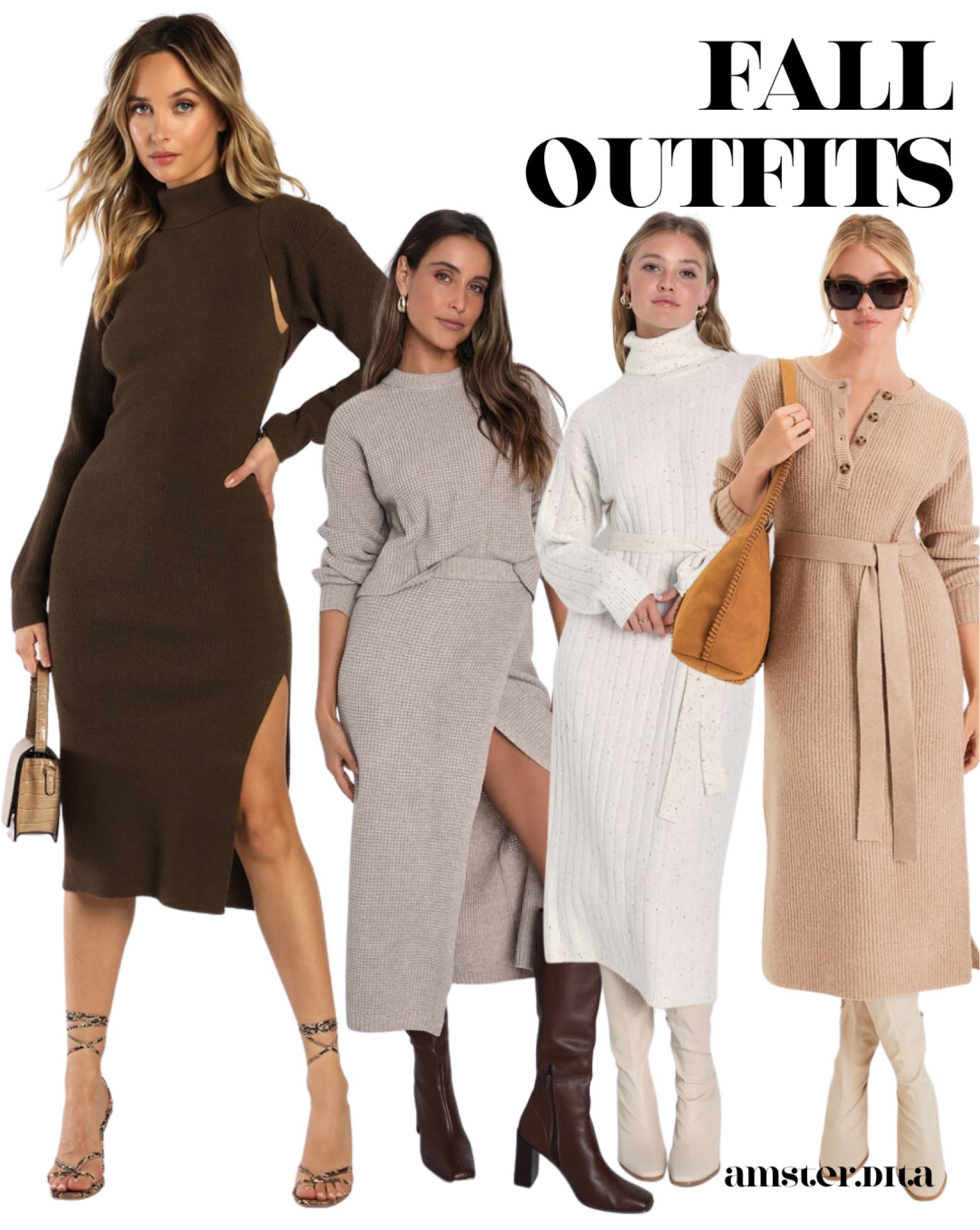 taupe and brown outfit