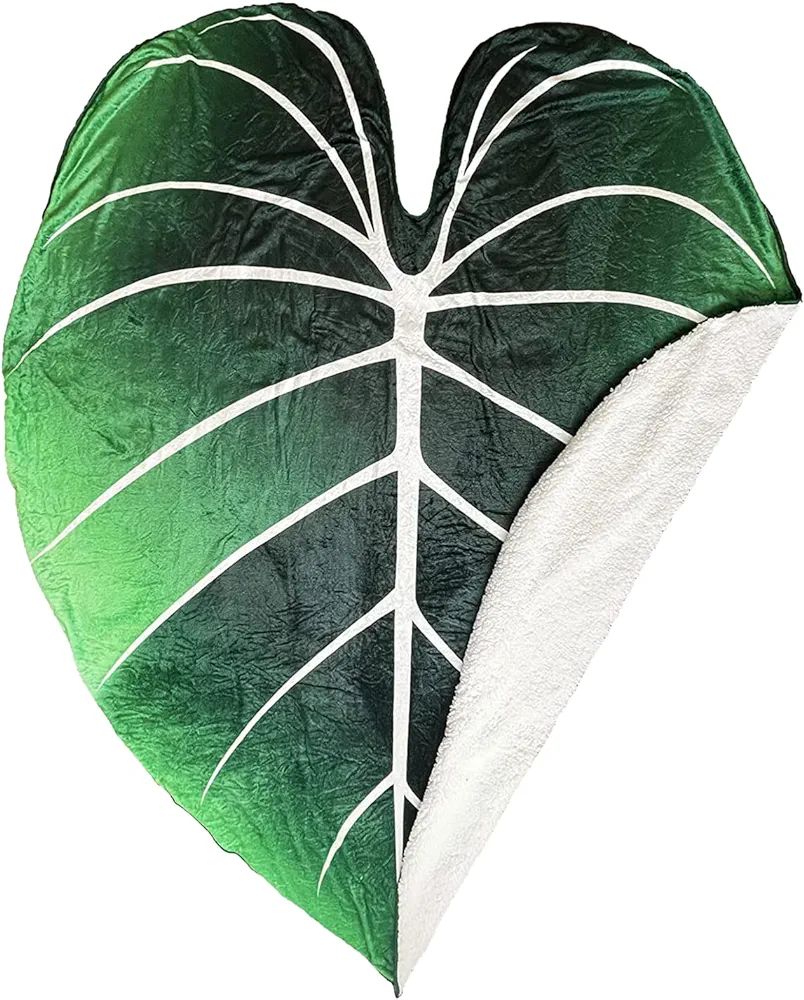 Green Philosophy Co. Giant Leaf Shaped Blanket (Philodendron Gloriosum) Large Modern Home Decorat... | Amazon (US)