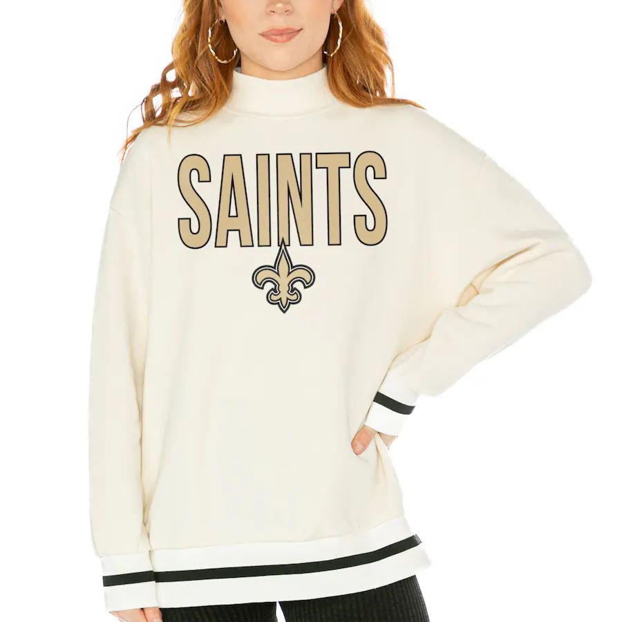 New Orleans Saints Gameday Couture Women's End Zone Envy Mock Neck Fleece Pullover Sweatshirt - W... | Fanatics