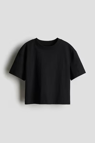 H & M - Boxy T-shirt - Black | H&M (UK, MY, IN, SG, PH, TW, HK)