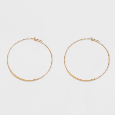 Large Thin Hoop Earrings - A New Day™ | Target
