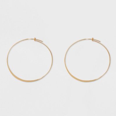 Large Thin Hoop Earrings - A New Day™ | Target