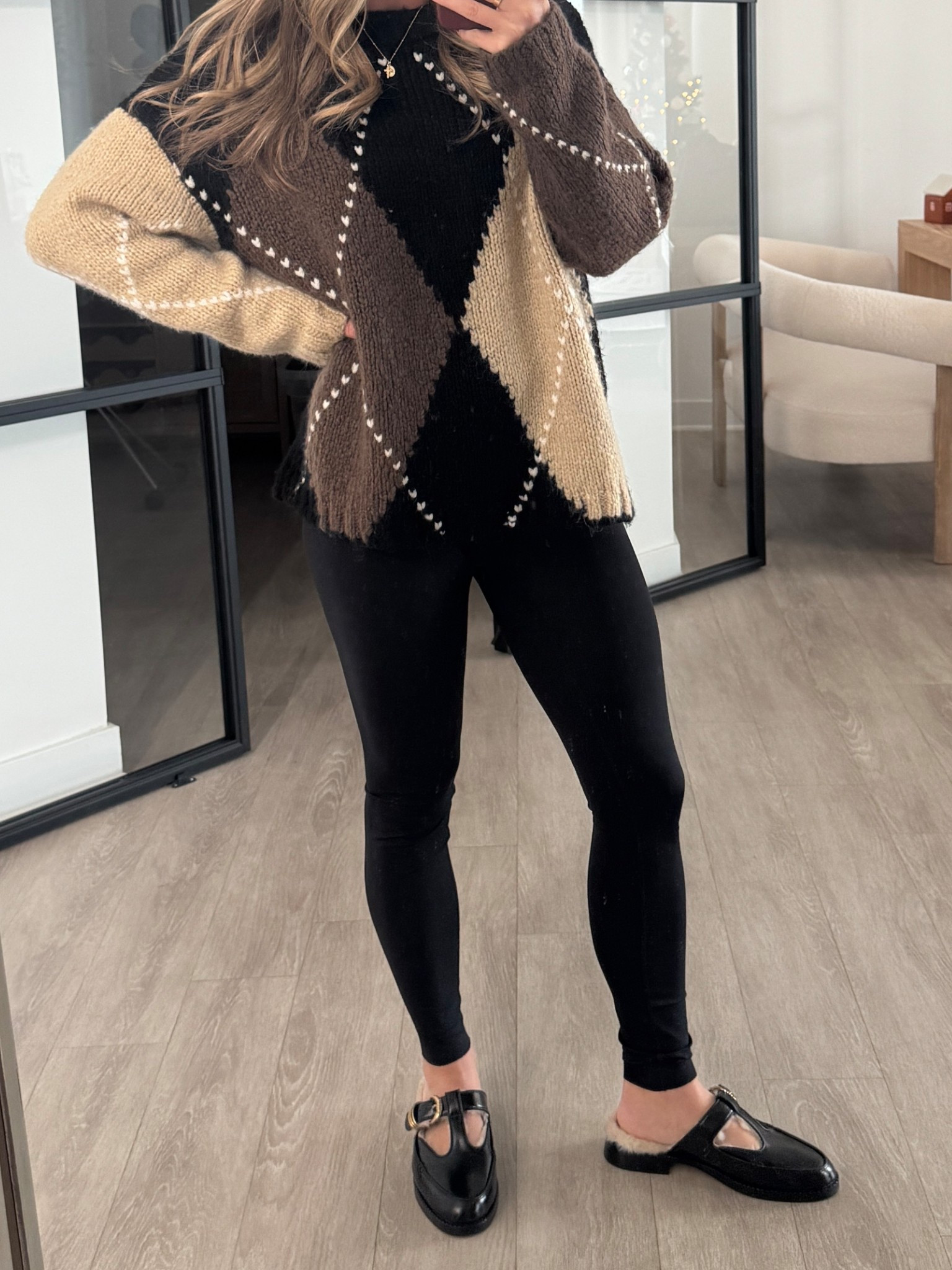 Faux Fur Mule in Black 