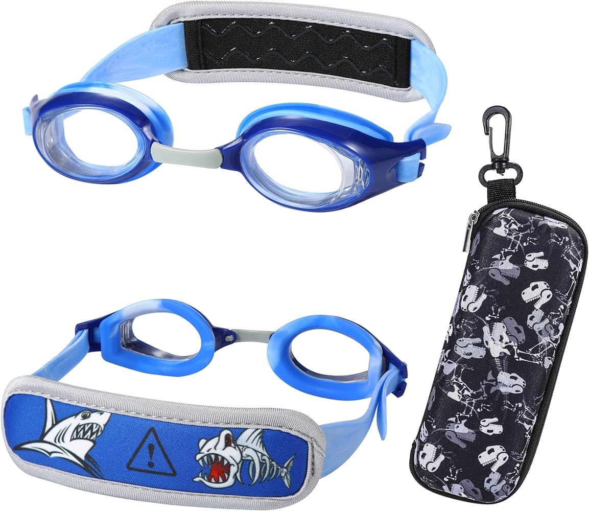 Toddler Swim Goggles, Kids Goggles Fabric Strap, Child swimming Goggles No Hair Pull | Amazon (US)
