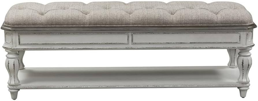 Liberty Furniture Magnolia Manor White Bed Bench | Amazon (US)