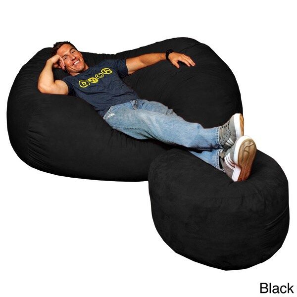 Large Memory Foam Micro Suede Beanbag Couch | Bed Bath & Beyond