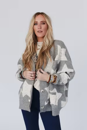 Wrapped In Stars Oversized Cardigan — Three Bird Nest | Three Bird Nest