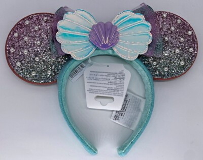 Disney Parks Little Mermaid Ariel Shell Pearl Minnie Mouse Ears Headband 2023 | eBay US