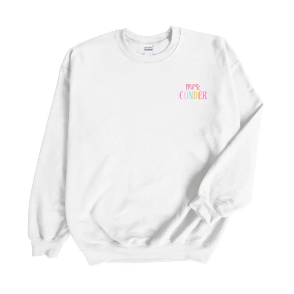 Embroidered Teacher Sweatshirt - @PBANDJ4THGRADE x SWP | Sprinkled With Pink