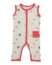Infants Sleeveless Liberty Romper | TJ Maxx