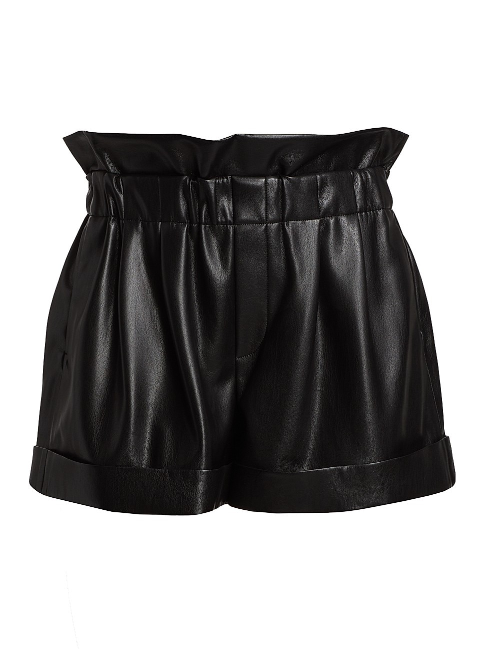 Alice + Olivia Reagan Vegan Leather Paperbag Shorts | Saks Fifth Avenue