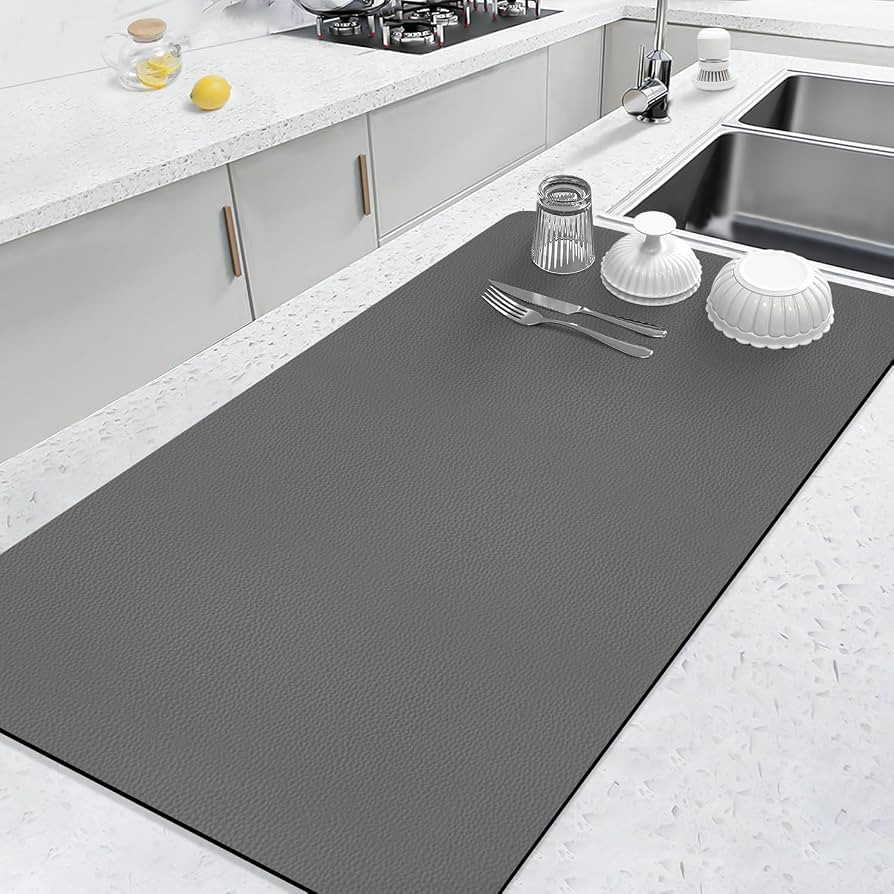 LOPNUR Kitchen Dish Drying Mat, 31.5"x17" Extra Large Dish Drying Mats for Kitchen Counter, Super... | Amazon (US)