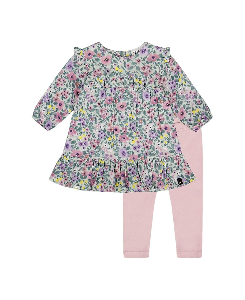 Deux par Deux Girls' Printed Muslin Dress and Solid Leggings Set - Baby | Bloomingdale's (US)