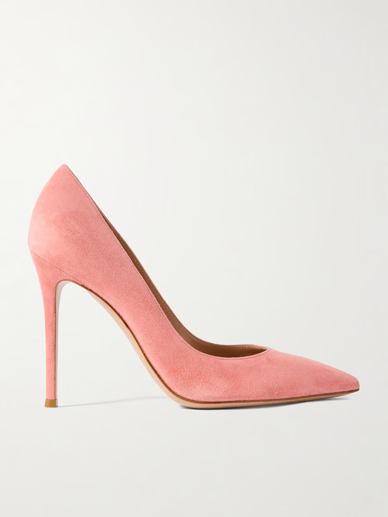 Gianvito Rossi - 105 Suede Pumps - Pink | NET-A-PORTER (US)