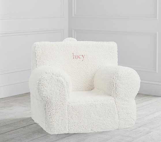 Cream Sherpa Anywhere Chair® | Pottery Barn Kids