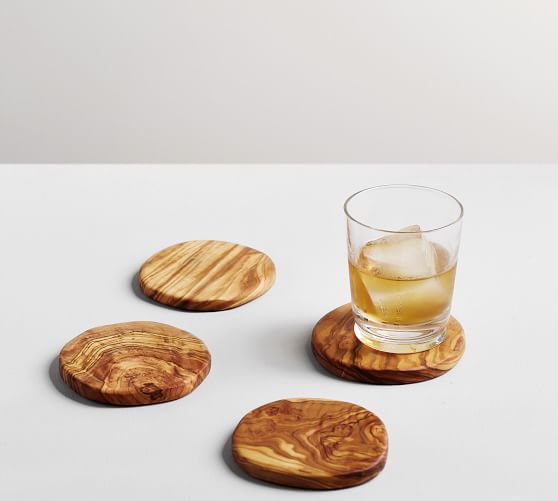 Olive Wood Coasters, Set of 4 | Pottery Barn (US)