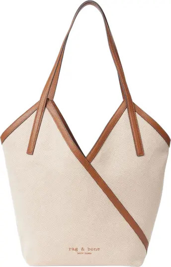 Small Alix Leather Trim Canvas Carryall Tote | Nordstrom