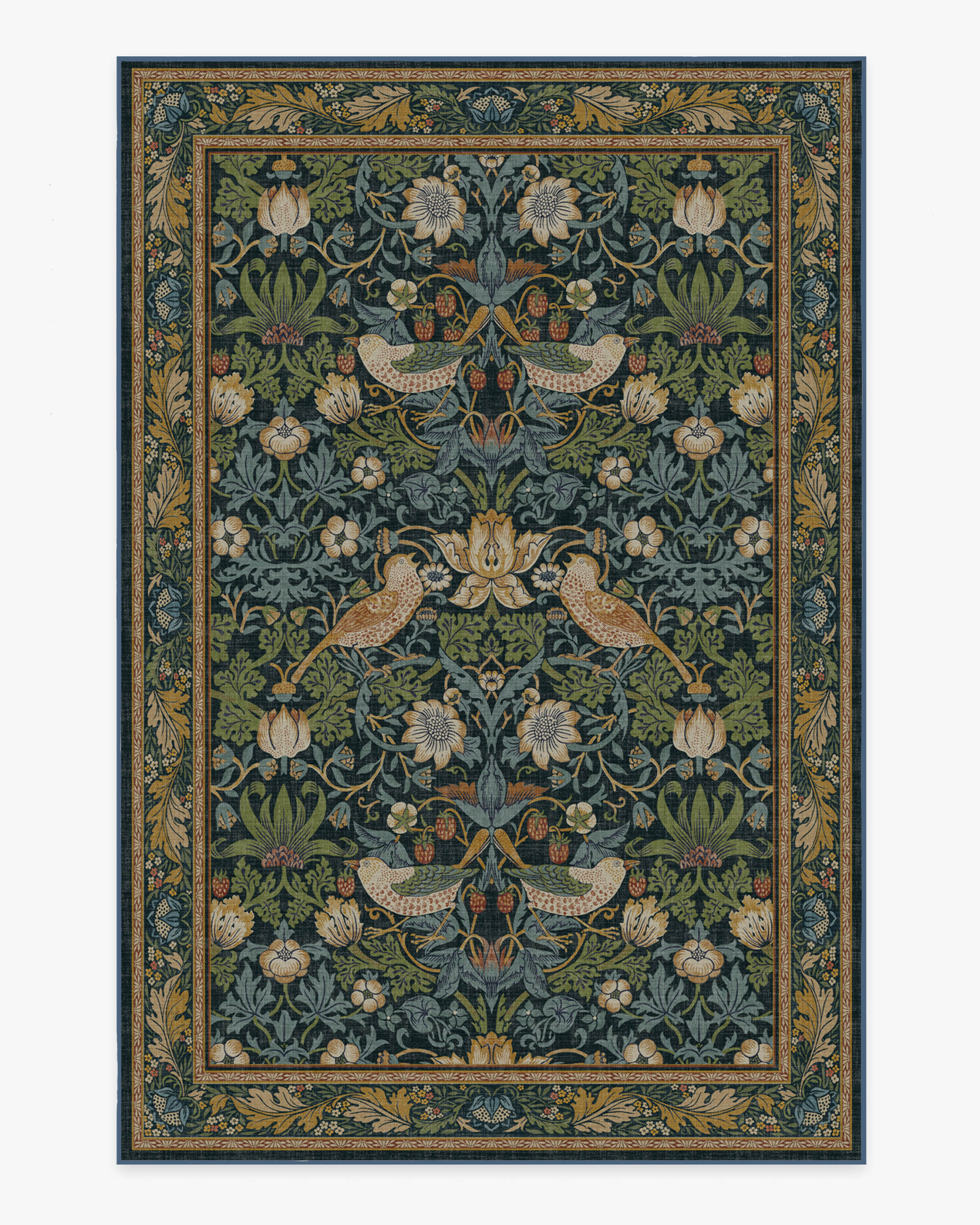 Morris & Co. Strawberry Thief Indigo Rug | Ruggable