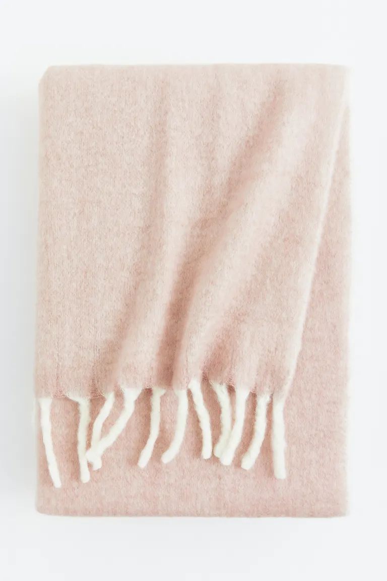 Wool-blend Throw - Light pink - Home All | H&M US | H&M (US + CA)