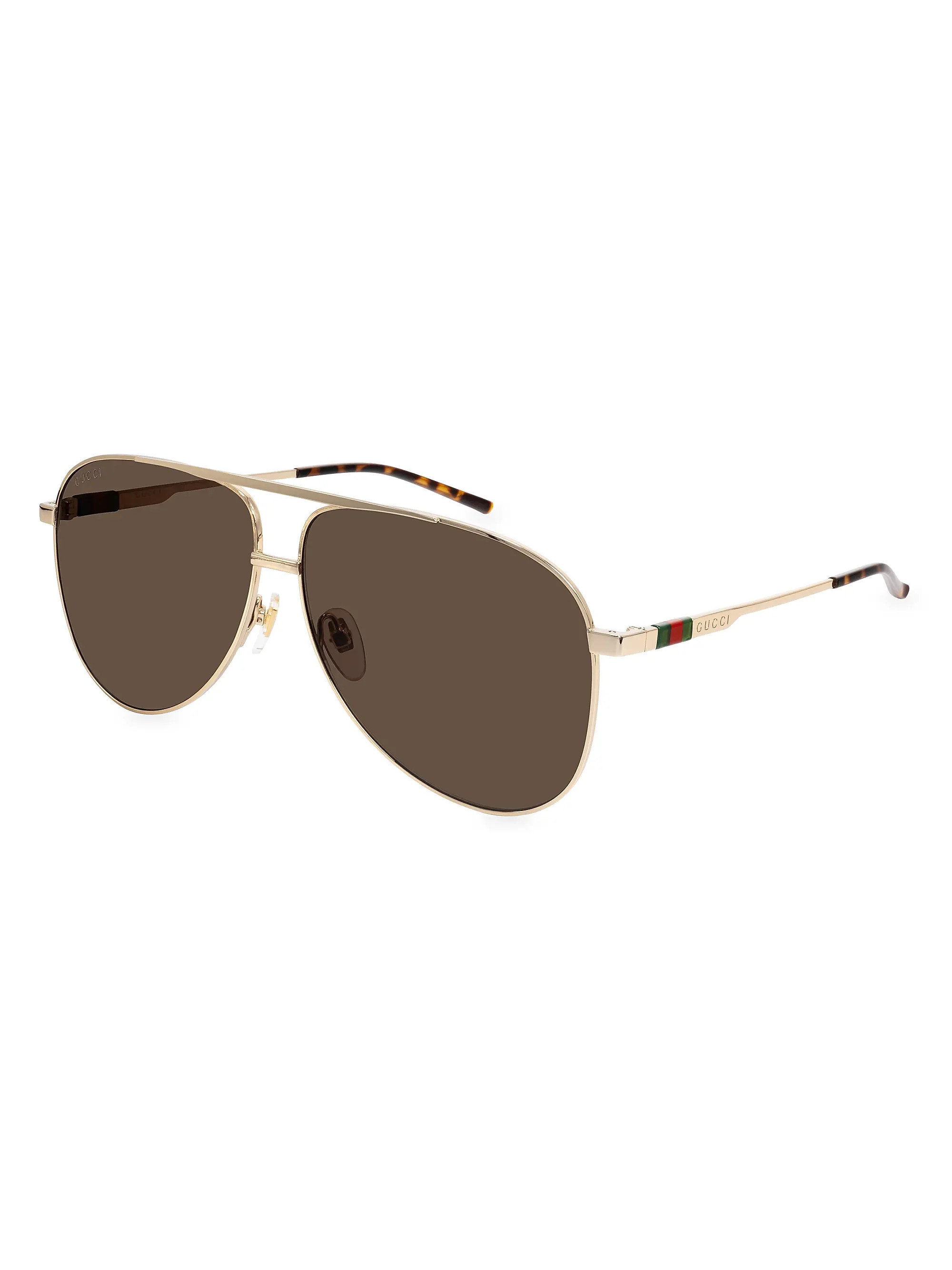 Gucci Details 62MM Pilot Sunglasses | Saks Fifth Avenue | Saks Fifth Avenue