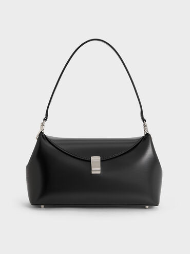 Wisteria Metallic-Accent Shoulder Bag
    
         - Noir | Charles & Keith US