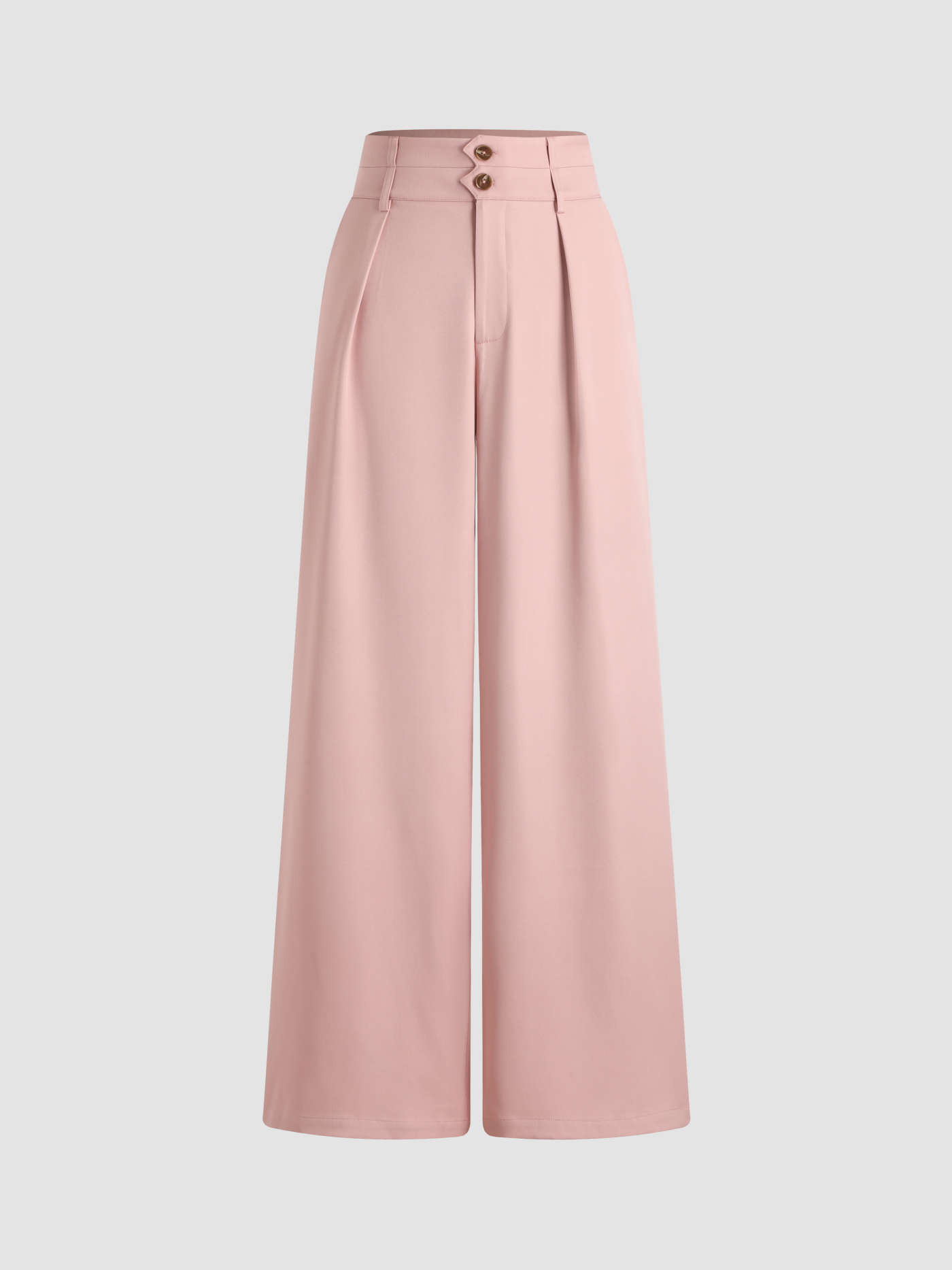 Button Mid Waist Wide Leg Pants | Cider