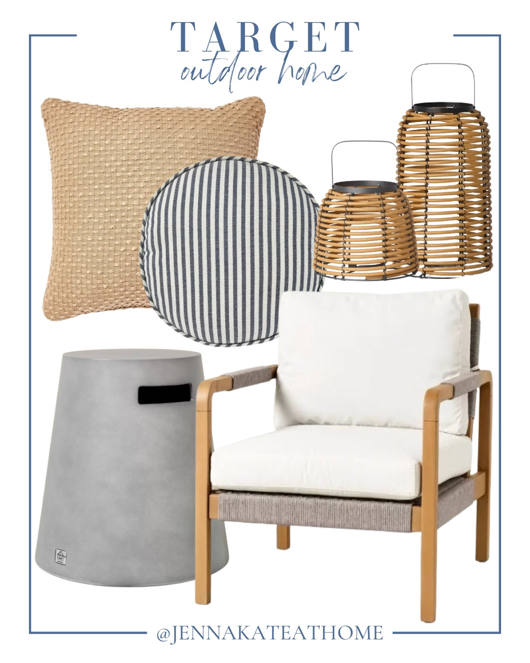 Outdoor home includes lanterns, outdoor pillows, outdoor chair, and outdoor side table.

Looks for less, home decor, outdoor home decor, coastal home

#LTKSaleAlert #LTKHome #LTKSeasonal