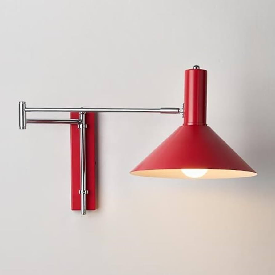 Modern Swing Arm Wall Sconce,180° Rotatable Wall Mount Reading Lamps, Adjustable Metal Swivel Wa... | Amazon (US)